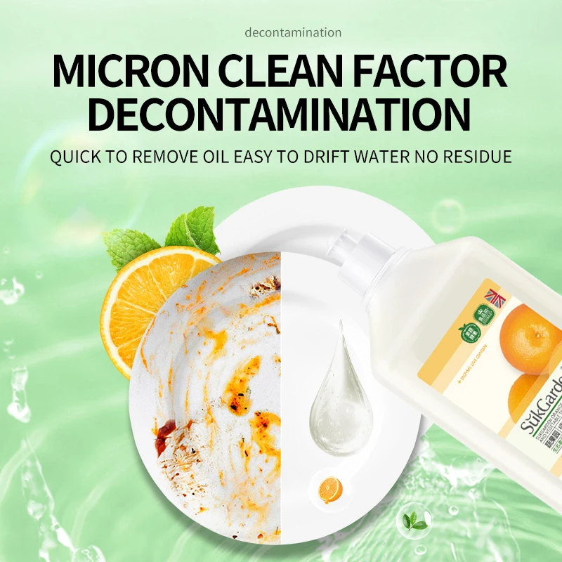 Sukgarden 800ml 3 in 1Multipurpose Liquid Soap Fruit And Vefetable Tableware Kitchen Cleaner High Concentrate Dishwashing Liquid