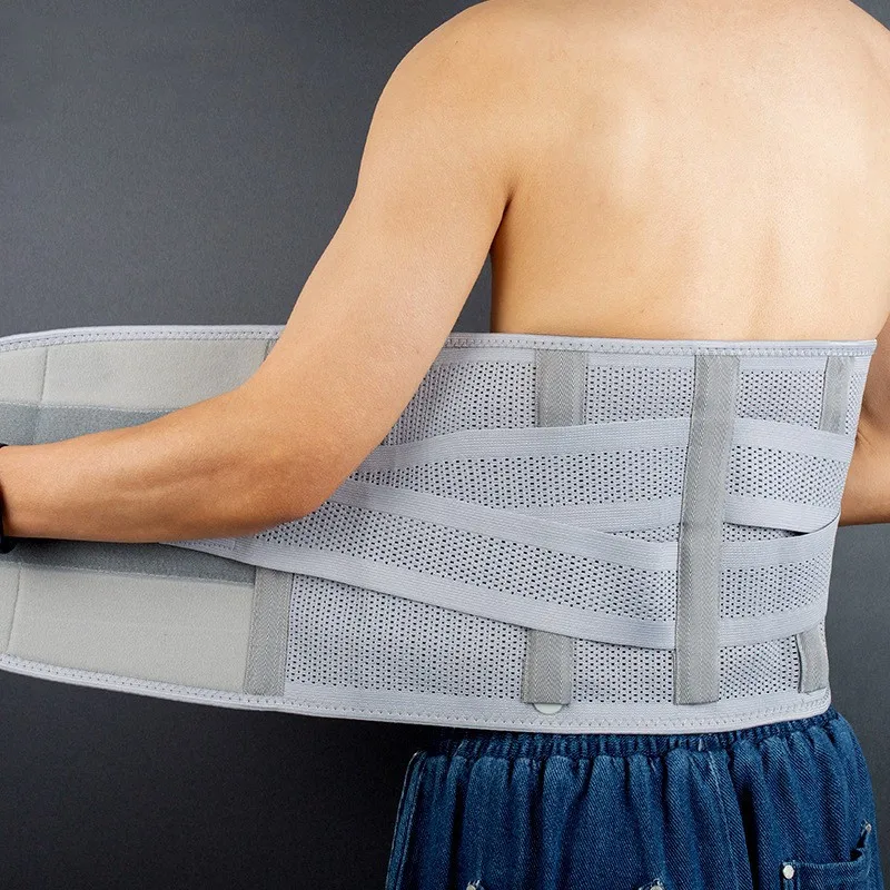 High Quality Breathable Compression Waist Support Fitness Lumbar Waist Brace Wrap Back Braces For Lower Back Pain Waist Trainer