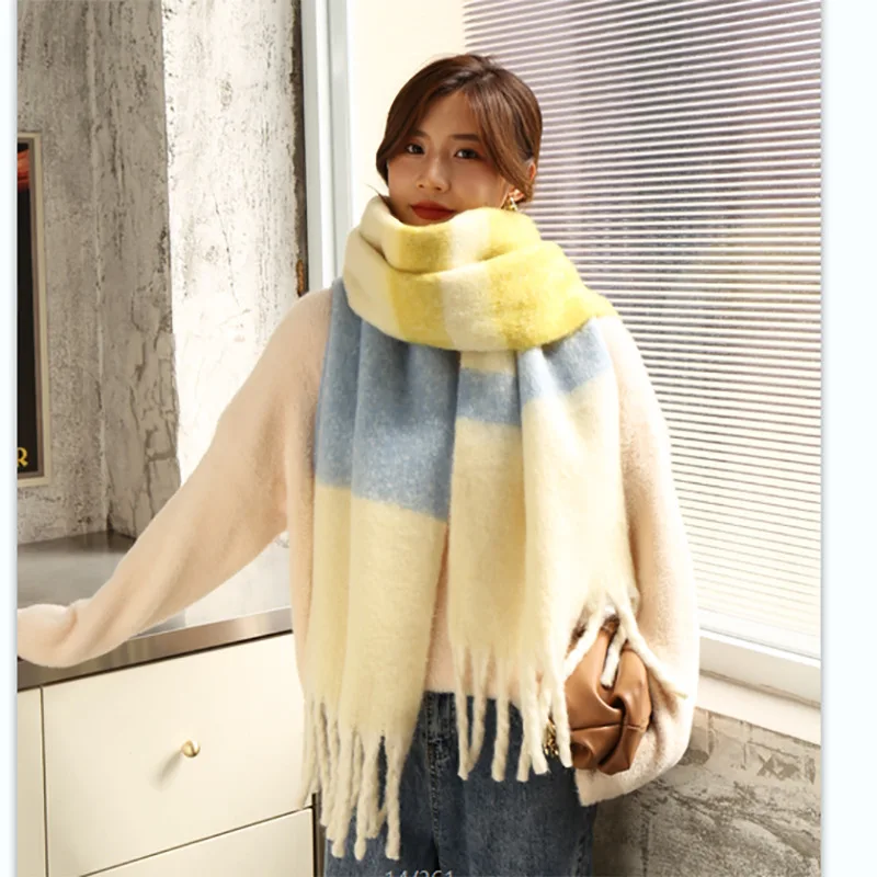 Pashmina Winter  Knitted Scarves   Ladies  Custom Printing Luxury Scarf Women Hijab