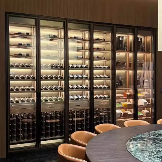 Weekly Deals Custom Champagne Beer Wine Liqueur Wine Fridge Beverage Coolers Display Metal Customized Wine Cellar Cabinet