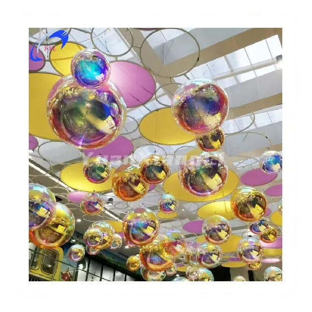 Hot Selling Colorful Hanging Inflatable Mirror Ball Decorative Inflatable Globe Mirror Ball Balloon