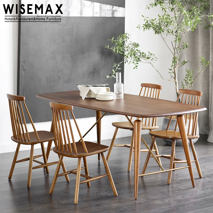 WISEMAX FURNITURE Wholesale wood chair furniture Modern solid wood designs cafe chairs for restaurant