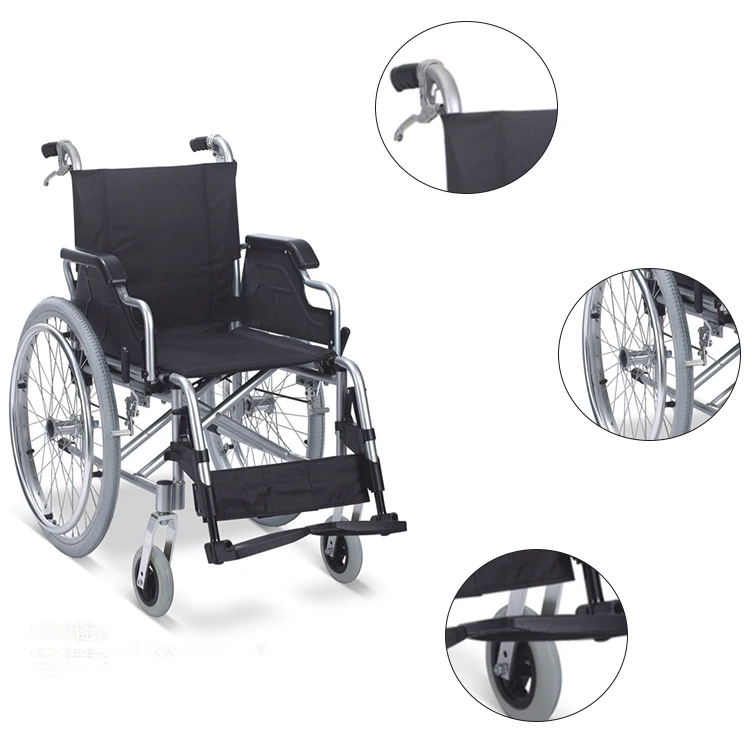 Aluminum Lightweight Wheelchair Comfortable Wheelchairs for Sale