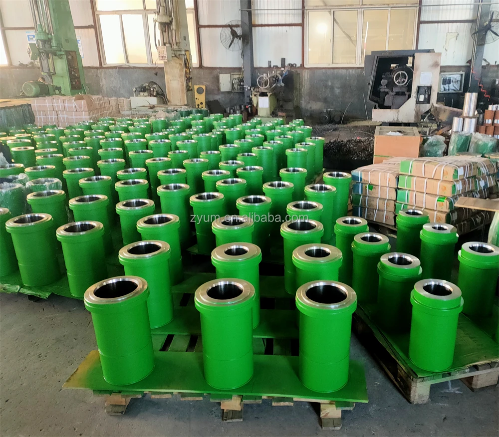 ApI f1600 7K oil oilfield water well drilling rig bimetal hydraulic cylinder ceramic mud pump liner