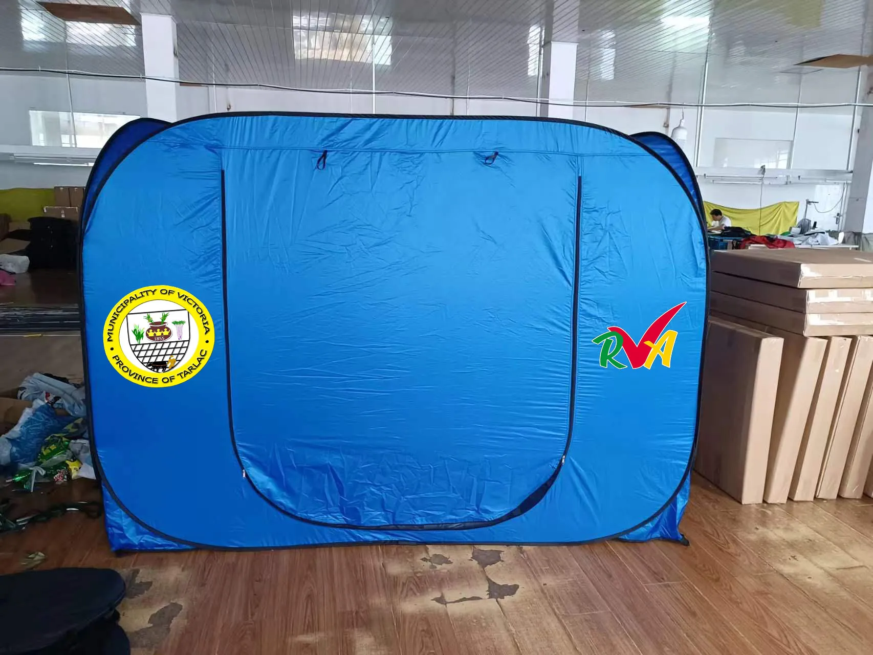 Isolation 2.4*1.8m  Emergency Tent Blue Modular Winterized Tent Disaster Relief Emergency Shelter Tube Disaster Relief Tent