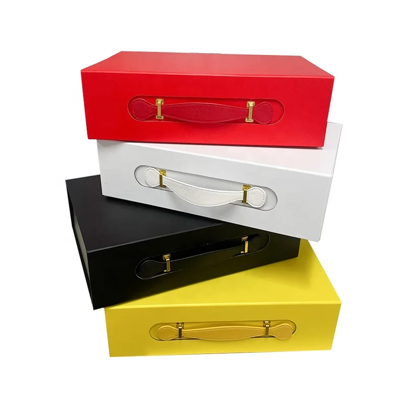 Custom Printed Handmade Luxury Gift Packaging Boxes Book Shape Hand Bag Packaging Box with Custom Logo