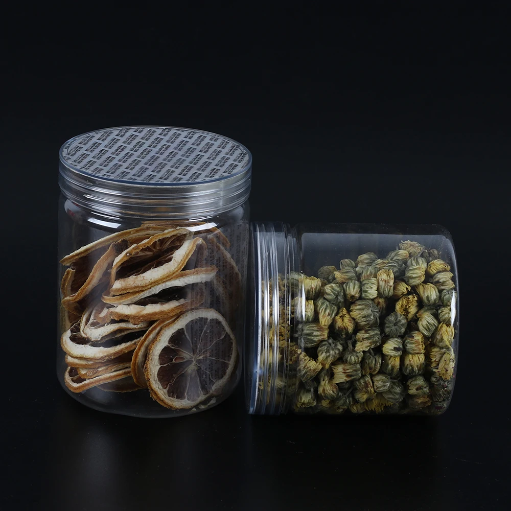 Wholesale different size plastic storage jam pickle jars sealed transparent food jars with screw caps