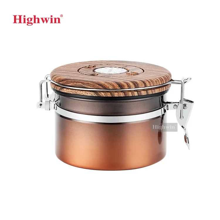 Coffee Container Airtight Vacuum Stainless Steel Coffee Canister