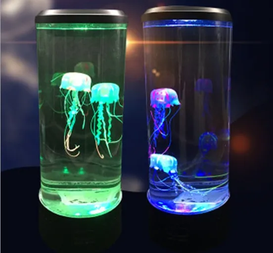 Горячая Распродажа, светодиодная лампа для аквариума jelly fish, ночное освещение, 3Dacrylic, настольная лампа для детей с 5 Светодиодами
