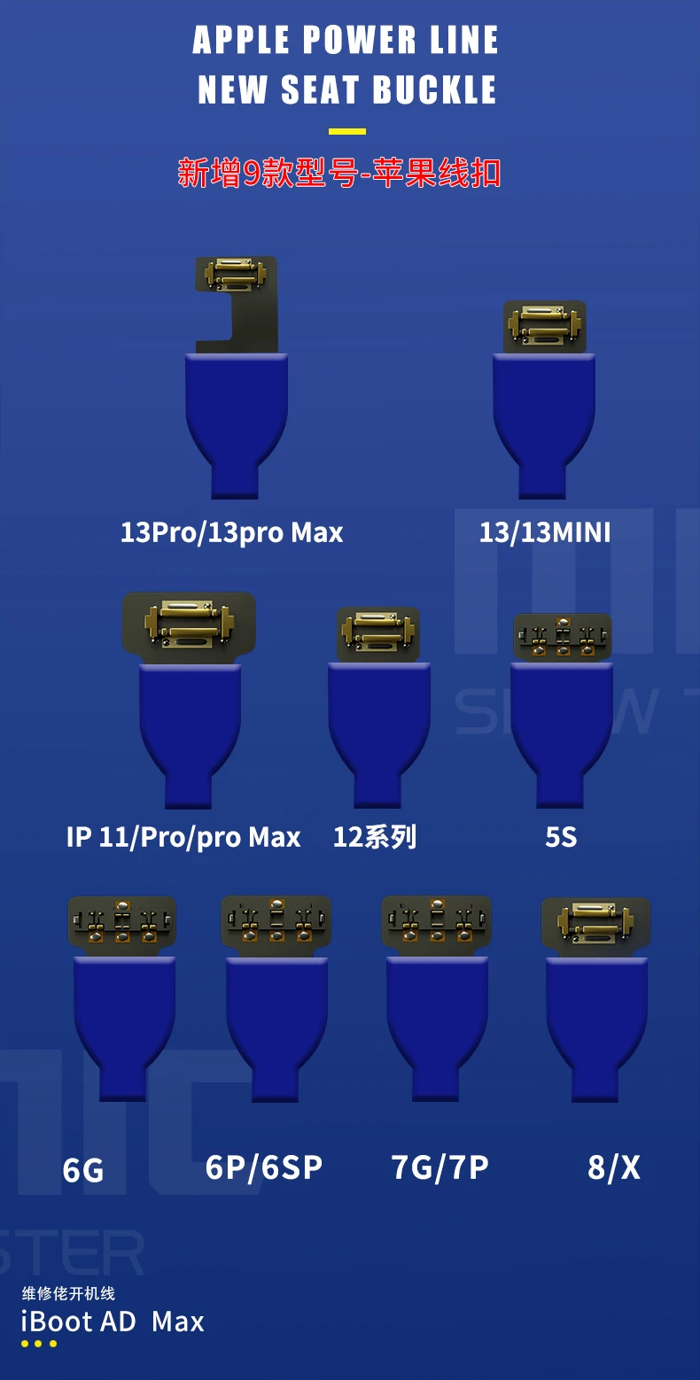 Тестовый Кабель блока питания MECHANIC iзагрузadmax для ремонта iPhone Samsung Huawei