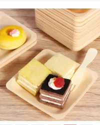 Disposable natural areca palm leaf plate bowl tray and banana leaf plates cutlery palm leaf tableware