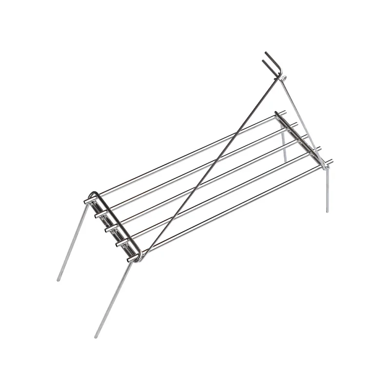 Portable Mini Camping Outdoor Grill Warming Rack Silver portable mini-grill