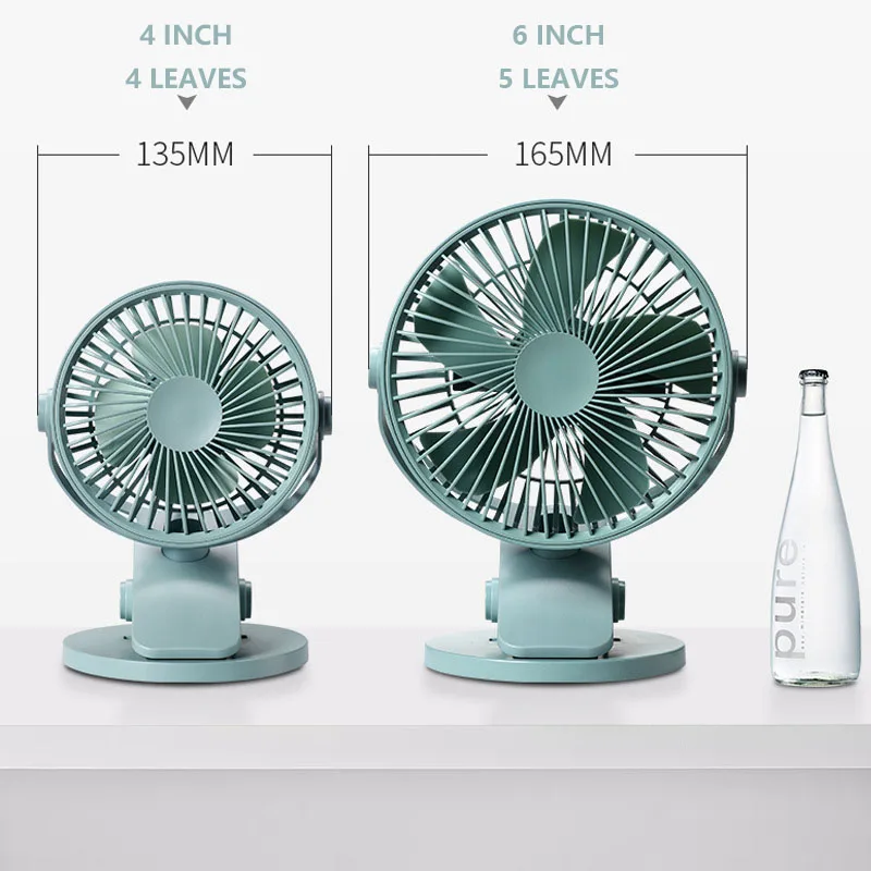 All copper brushless motor Mini USB Plug Portable Fan for Baby Stroller Battery Operated Clip on Mini Desk Fan