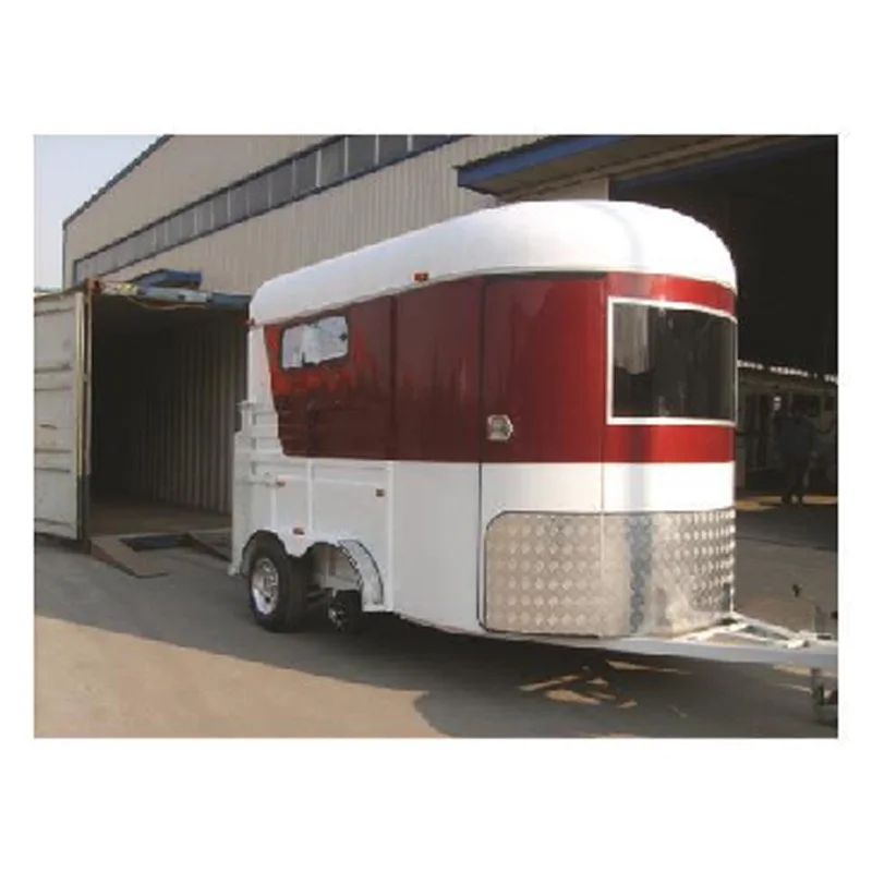 2HSL-E 2/3/4Horses Straight Load Float Economic Horse Transport Trailer with Saddle Box