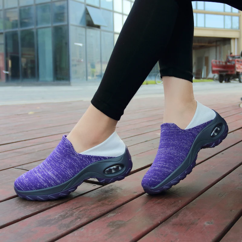 Air Cushion Heel Swing Rocking Shoes Casual Shoes Women Fashionable