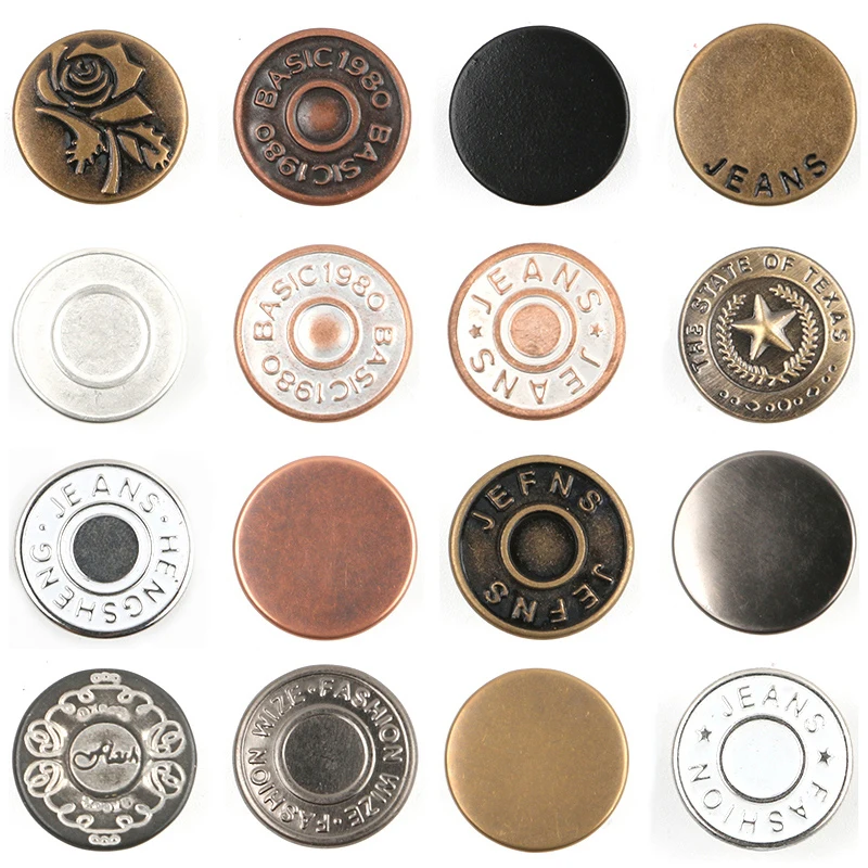 Cheap Fabric Buttons Flower Jacket Metal Snaps And Rivets Eyelets Jeans Button Rivet