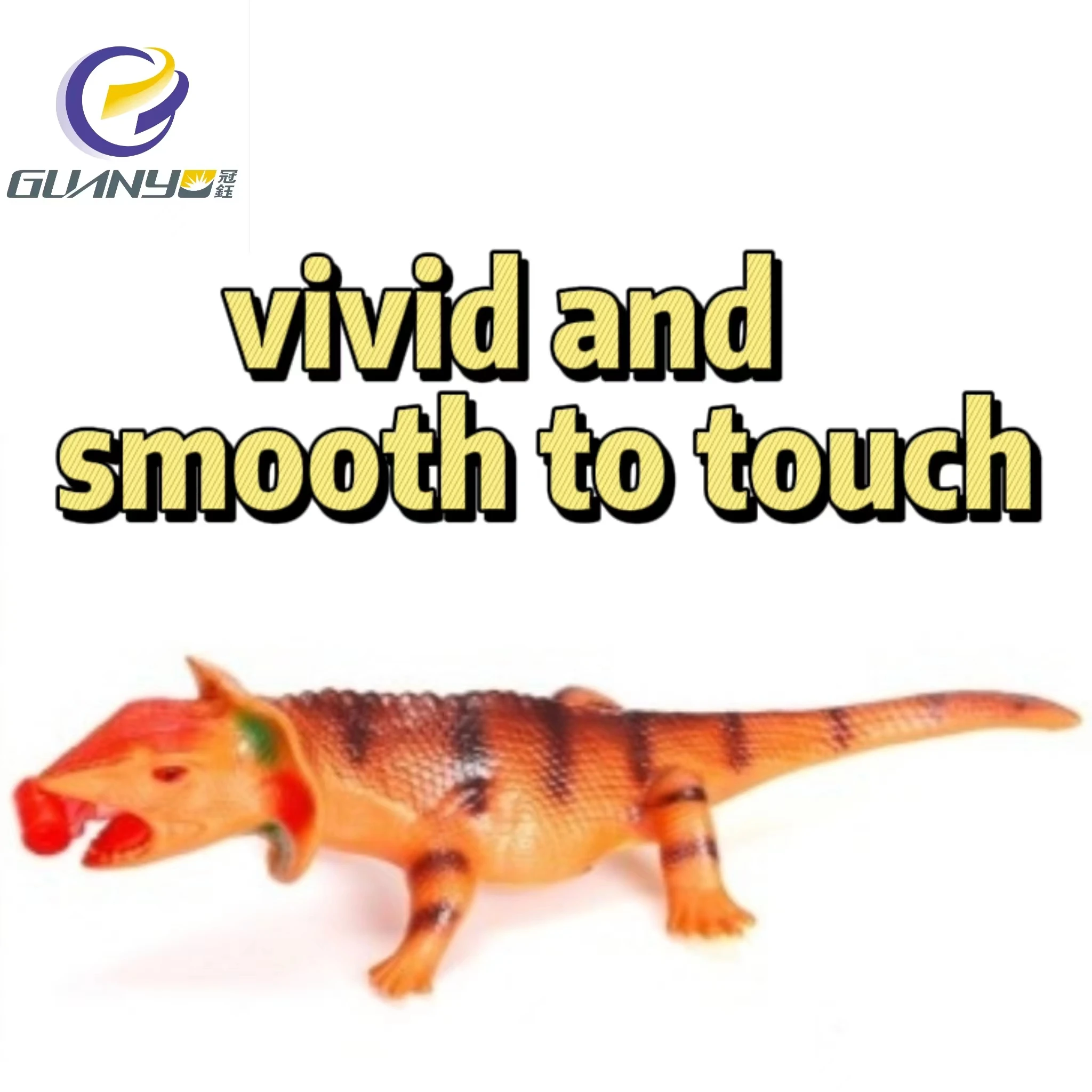 2024 Vinyl Model Press Tongue Out Simulation Brown Basiliscus Soft Rubber Material Odor Free Toys for Children Over 3 Years Old