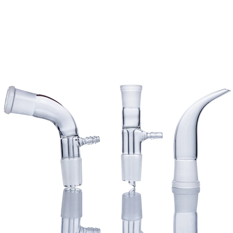 receiving pipe glass PTFE piston suction branch pipe curved straight shape receiving Vacuum Receiver Tube