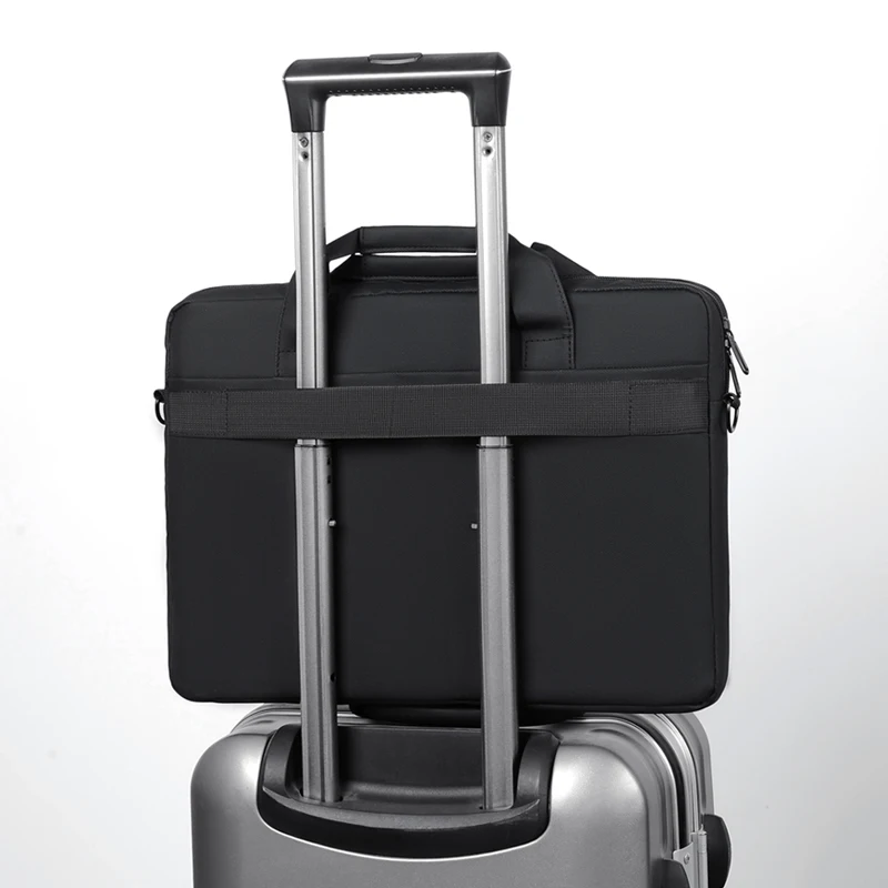 Men Office Business Shoulder Bag Genuine Leather Executive Briefcase Luxury Laptop Bag Quality Leather Business Office Briefcase