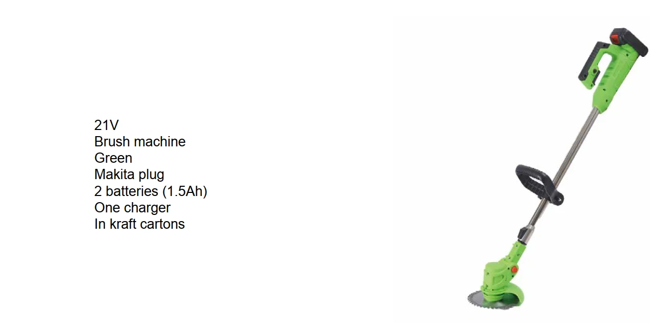 Weed Wacker Cordless Brush Cutter with Blades Battery Brush Cutter Electric Weed Wacker Battery Powered by 2Pcs Batteries