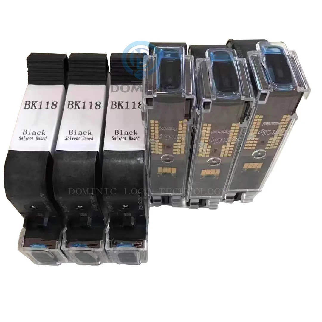 Compatible solvent Based printer ink Cartridge BK117 BK118 BK129 for Gx30i Gx150i Gx350i TIJ date coding machine