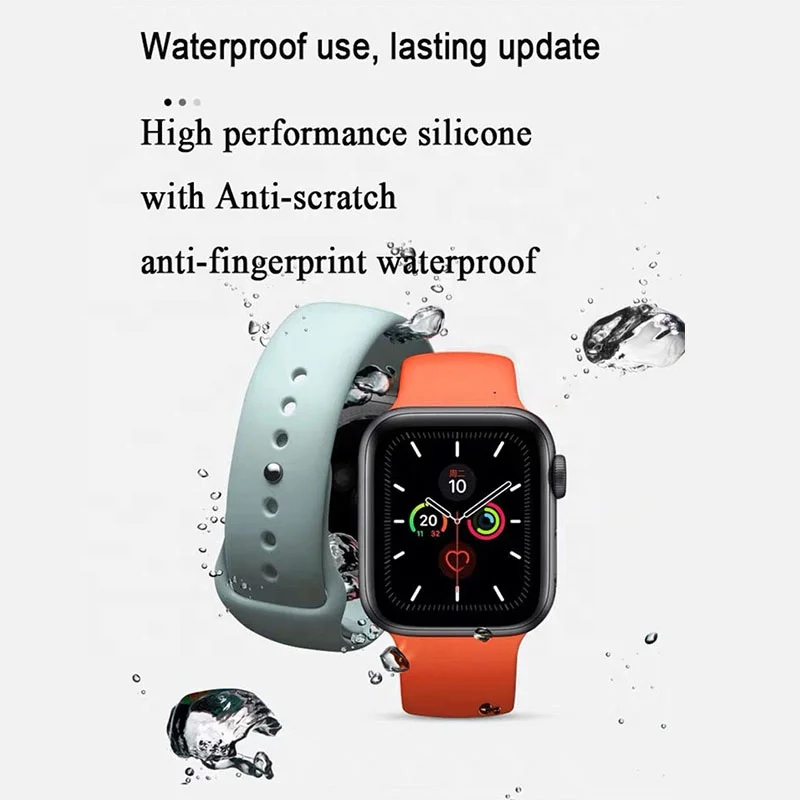  Ремешок силиконовый BOORUI для apple Watch band 38 мм 40 42 44 лидер продаж на Amazon с S/M L/XL ремешками