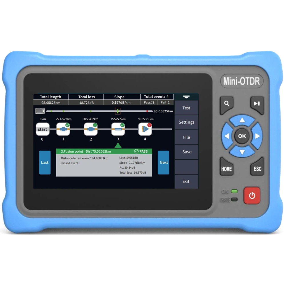 OTDR Reflectometer with Multi Functions OPM OLS VFL Auto Event Map RJ45 Cable Tester Expert Testing SC FC Connectors