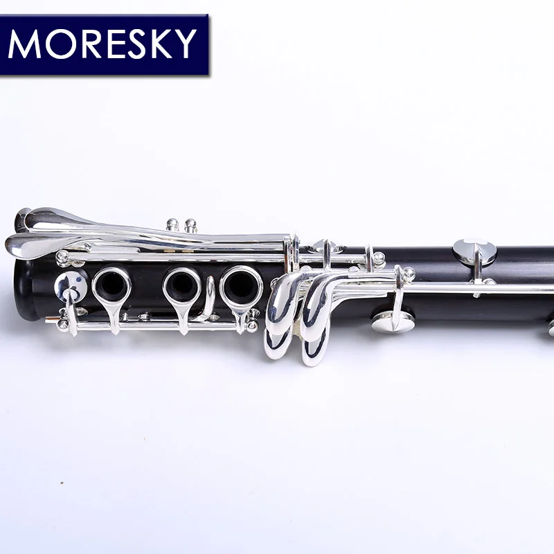 MORESKY Профессиональный эбеновый кларнет Bb тон 17/18 клавиш посеребренный гренадилла твердая древесина Sib Klarnet M9