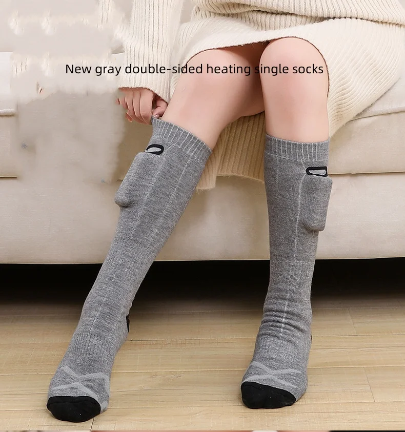 Cross border eating socks for men and women USB temperature regulating  heating warm socks