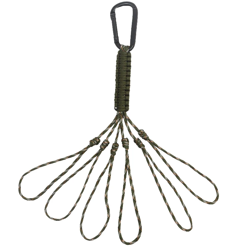 Плетеная вешалка для деревьев с 6 петлями и прочной металлической пряжкой