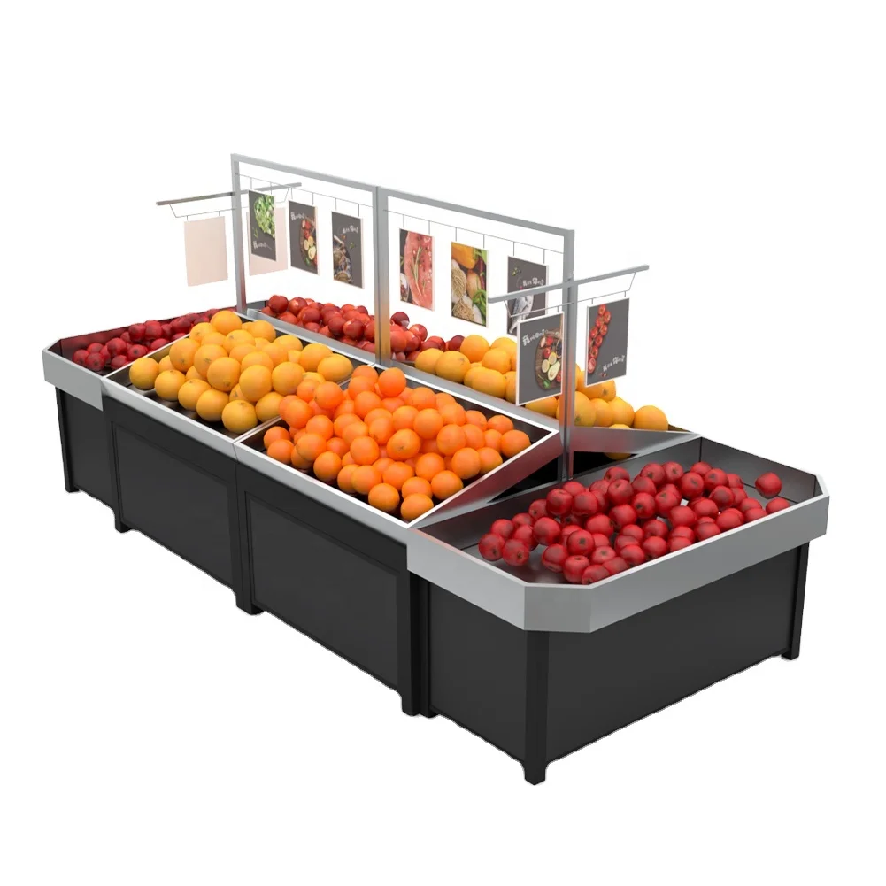 New Design retail solution vegetable shelf supermarket display fruit rack