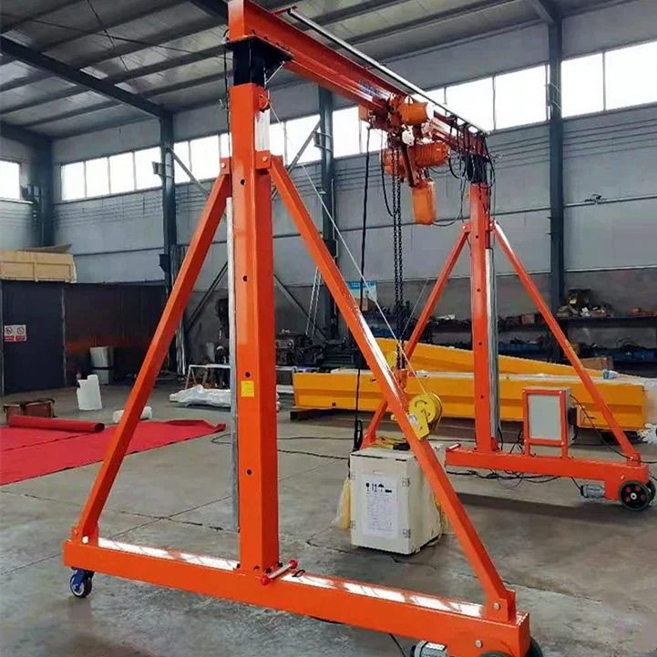 Factory Workshop European Design 1 Ton 2 Ton 3 Ton Adjustable Height Span Gantry Crane Light Duty Gantry Crane