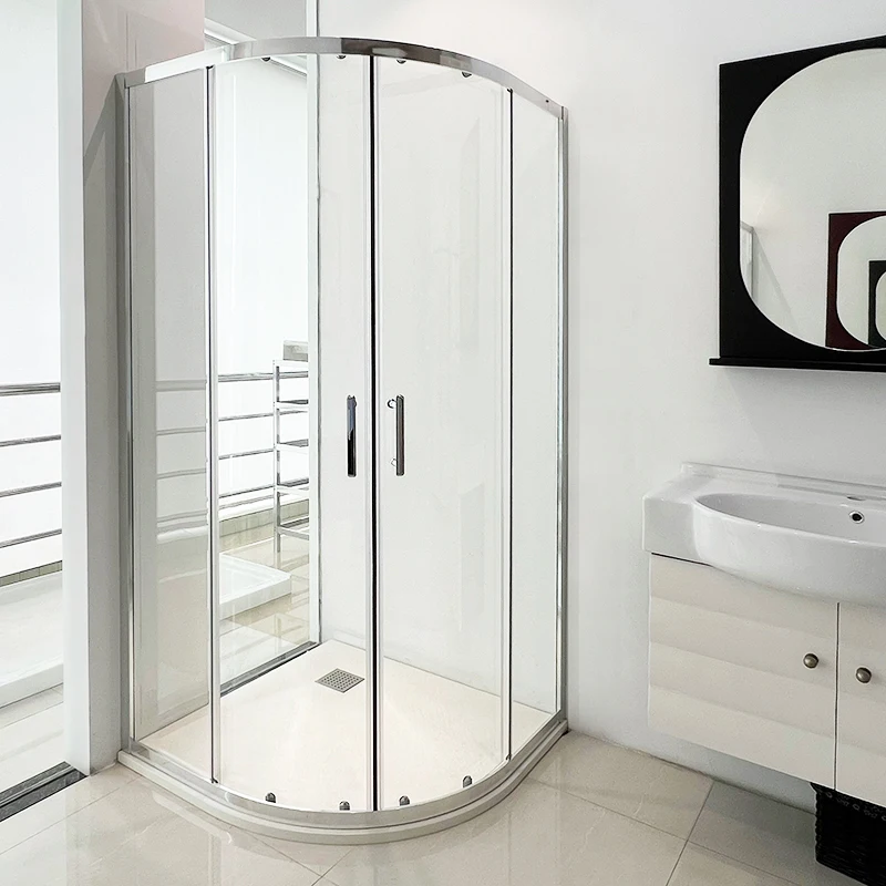 Bathroom Complete Curved Frame Shower Room Tempered Glass Cubicle Shower Enclosure Cabin Door