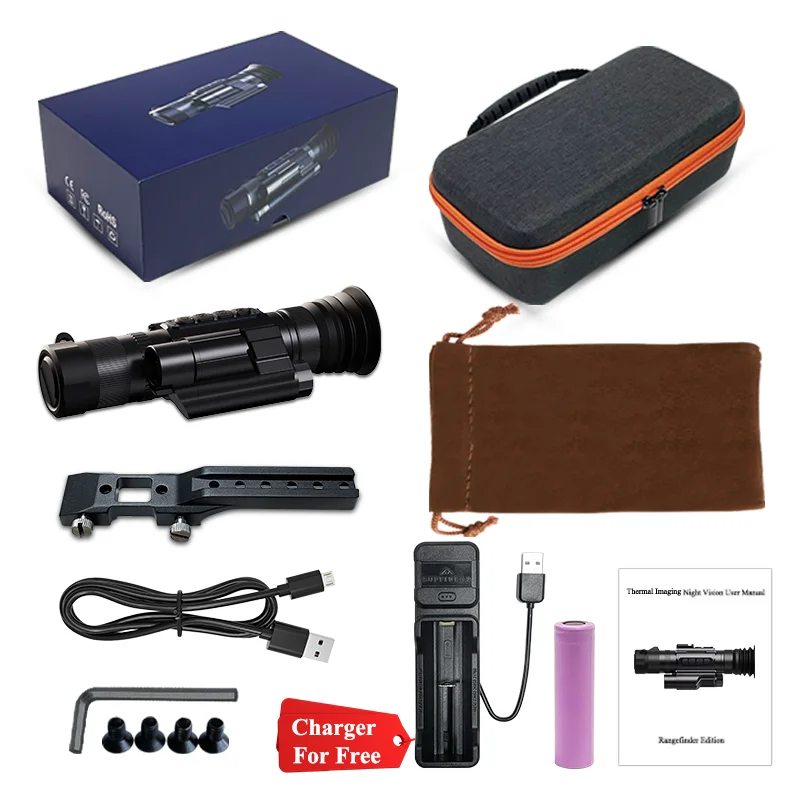 HD Image thermal goggles night vision Camera  type c Quick Cross Division Display Quick Open Laser Ranging/Ballistic Calculate