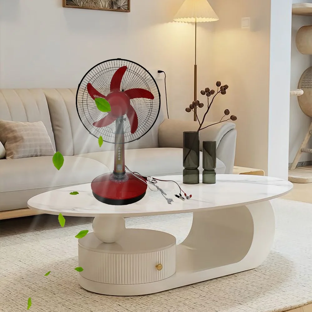 Home Appliances Energy Saving Desk Fans 16' DC Solar Fans DC Table Fan With Light