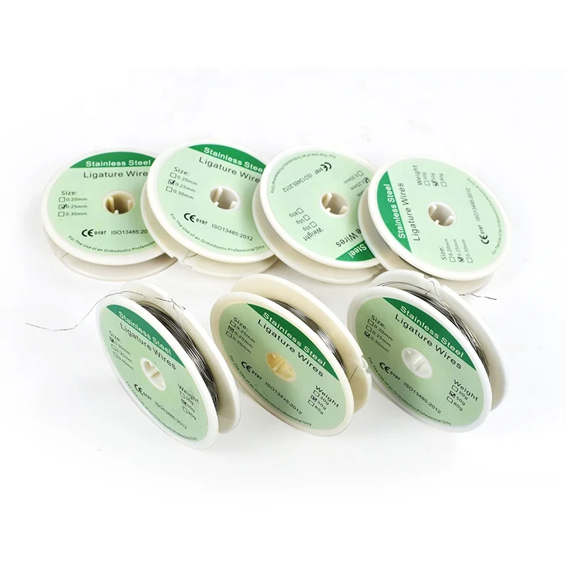 Foshan dental material instrument dentistry orthodontic stainless steel 304 ligature wire line dental consumables