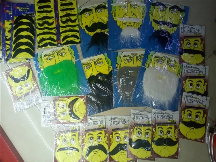 Halloween Party Costume Funny Full Thick Long False Beard Cosplay Pirate Carnival Dress Decoration Mustache