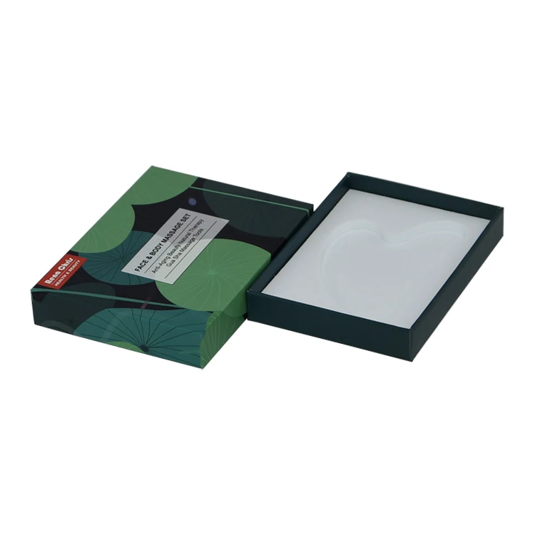 Custom Gua Sha Tool Gift Box Packaging Kerokan Jade Roller Cardboard Lid And Base Paper Box with EVA Insert