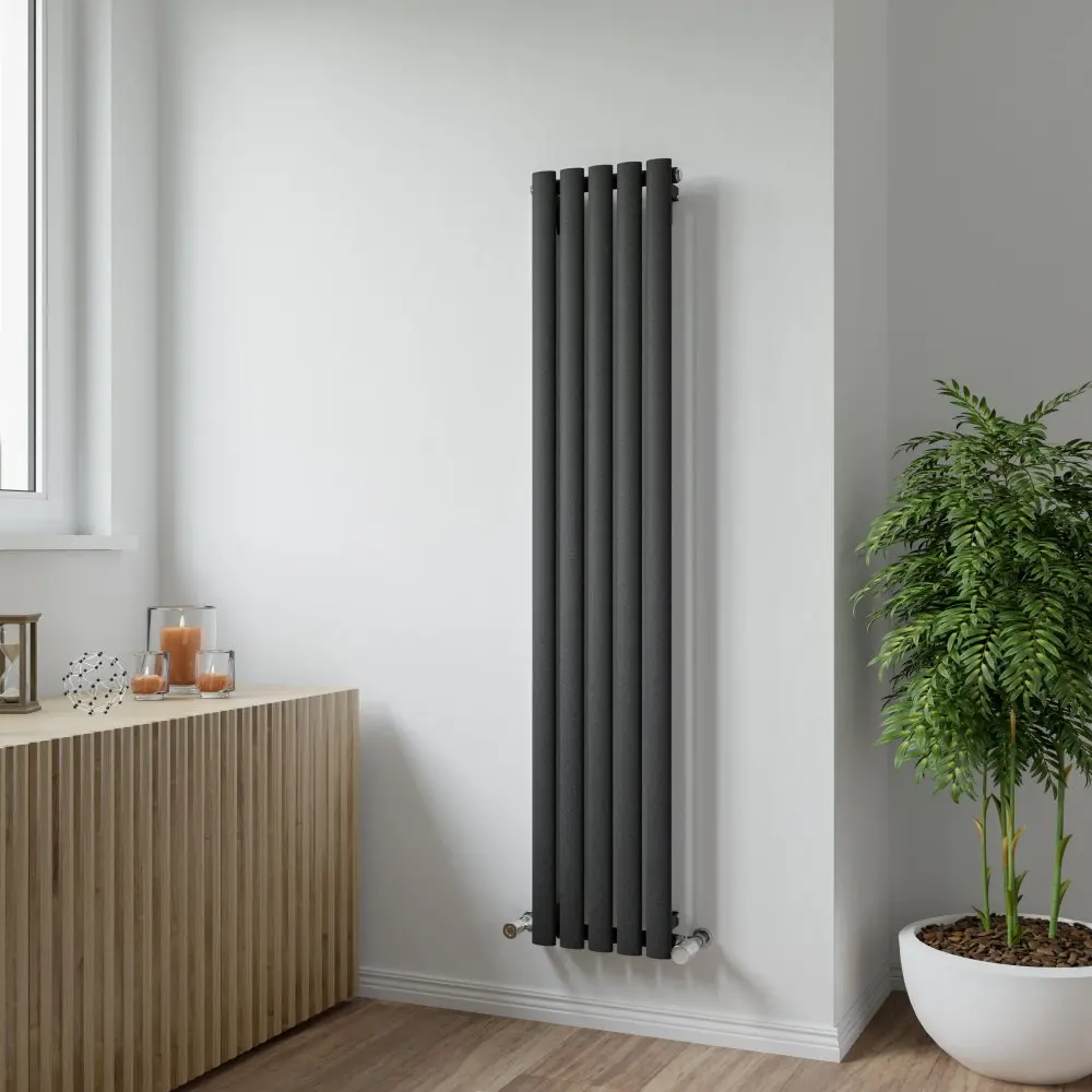 Manufacturers direct Oval style horizontal 600x20 bars White/Anthracite color Designer Radiator for home heating single/double