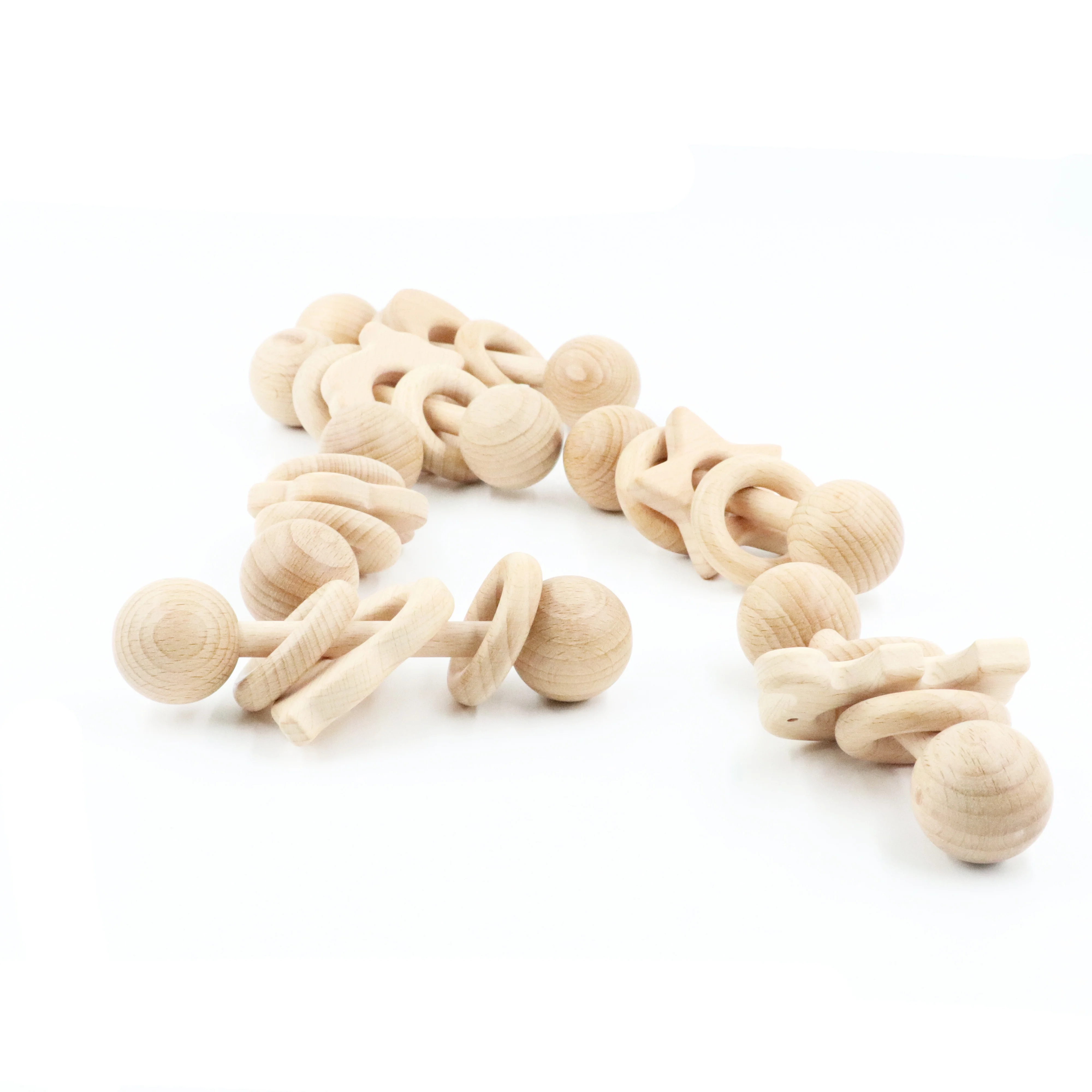 Детские Бук деревянная погремушка игрушки, плюшевые игрушки Вязание игрушки Дизайн погремушки