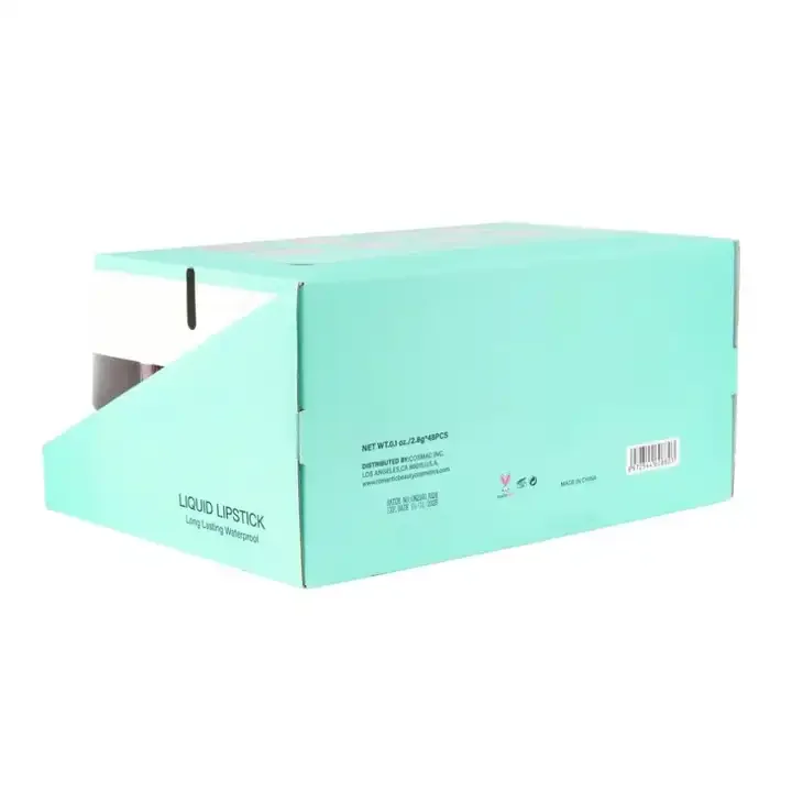 Shop pop cardboard countertop stationery series pencils lipstick display rack small PDQ paper pen display box with LCD screen