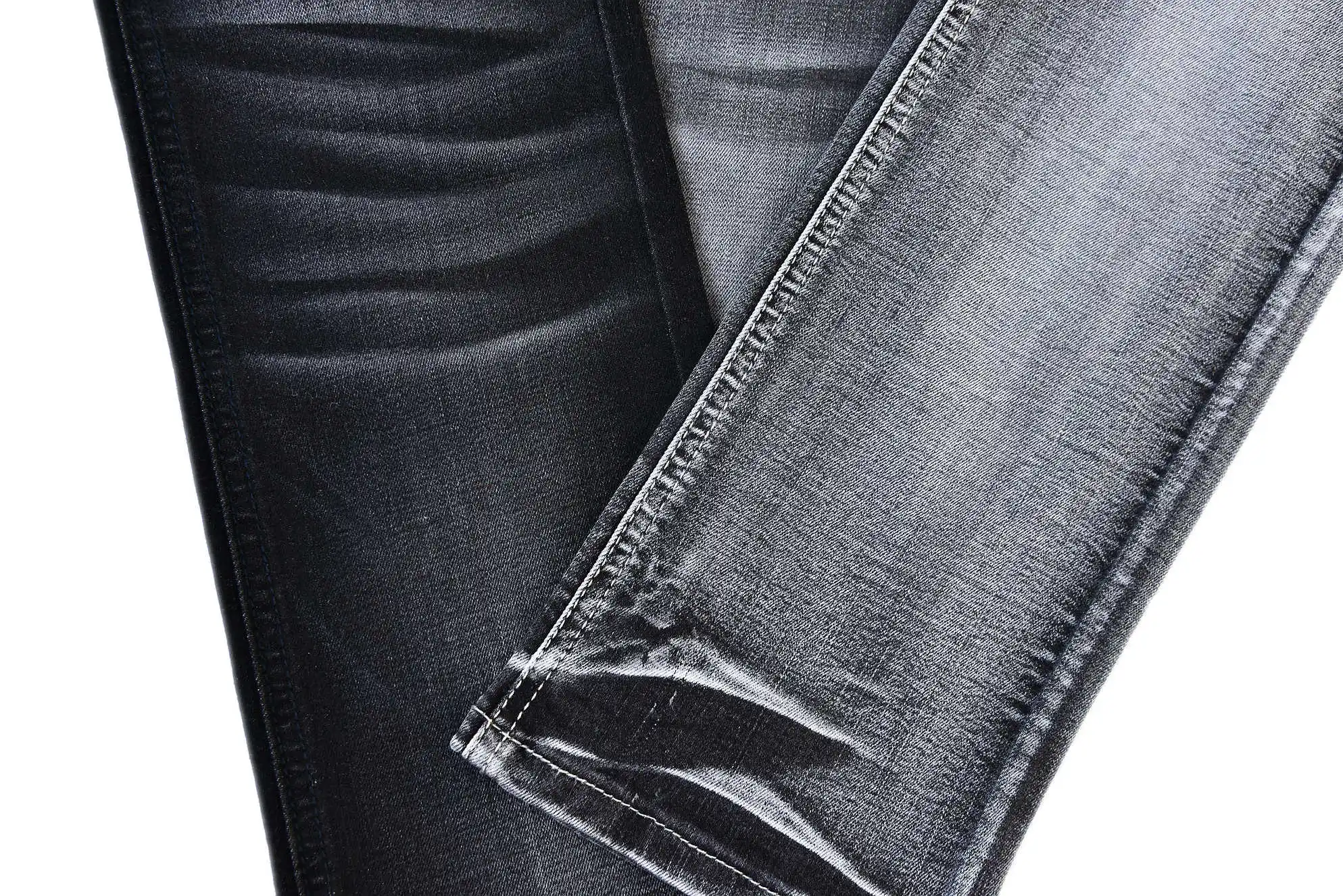 Comfortable stretch cotton polyester spandex viscose elastic denim fabric
