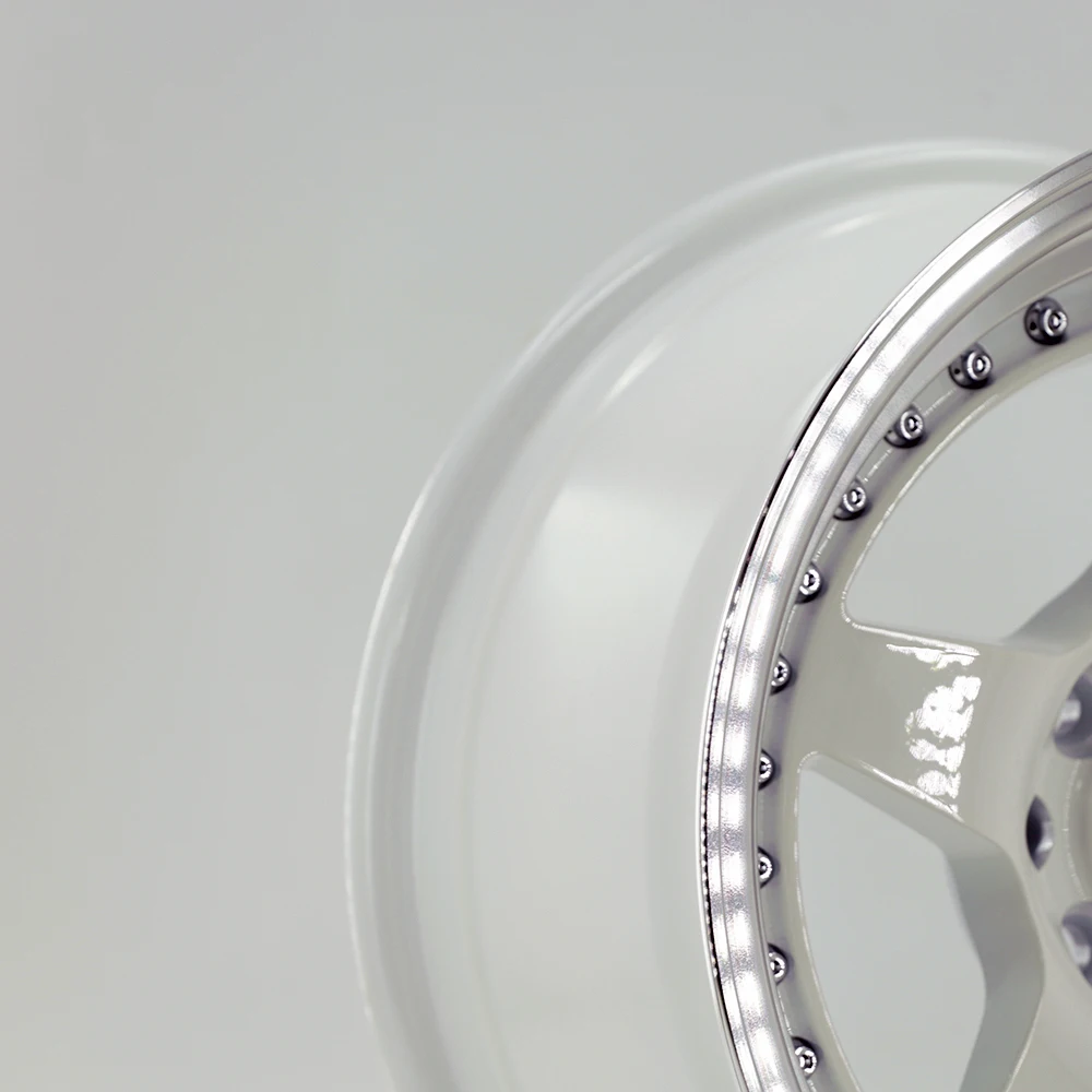 DM903 Wholesale factory price black 4X100 4X114.3 15 inch white 5 spoke alloy car wheels