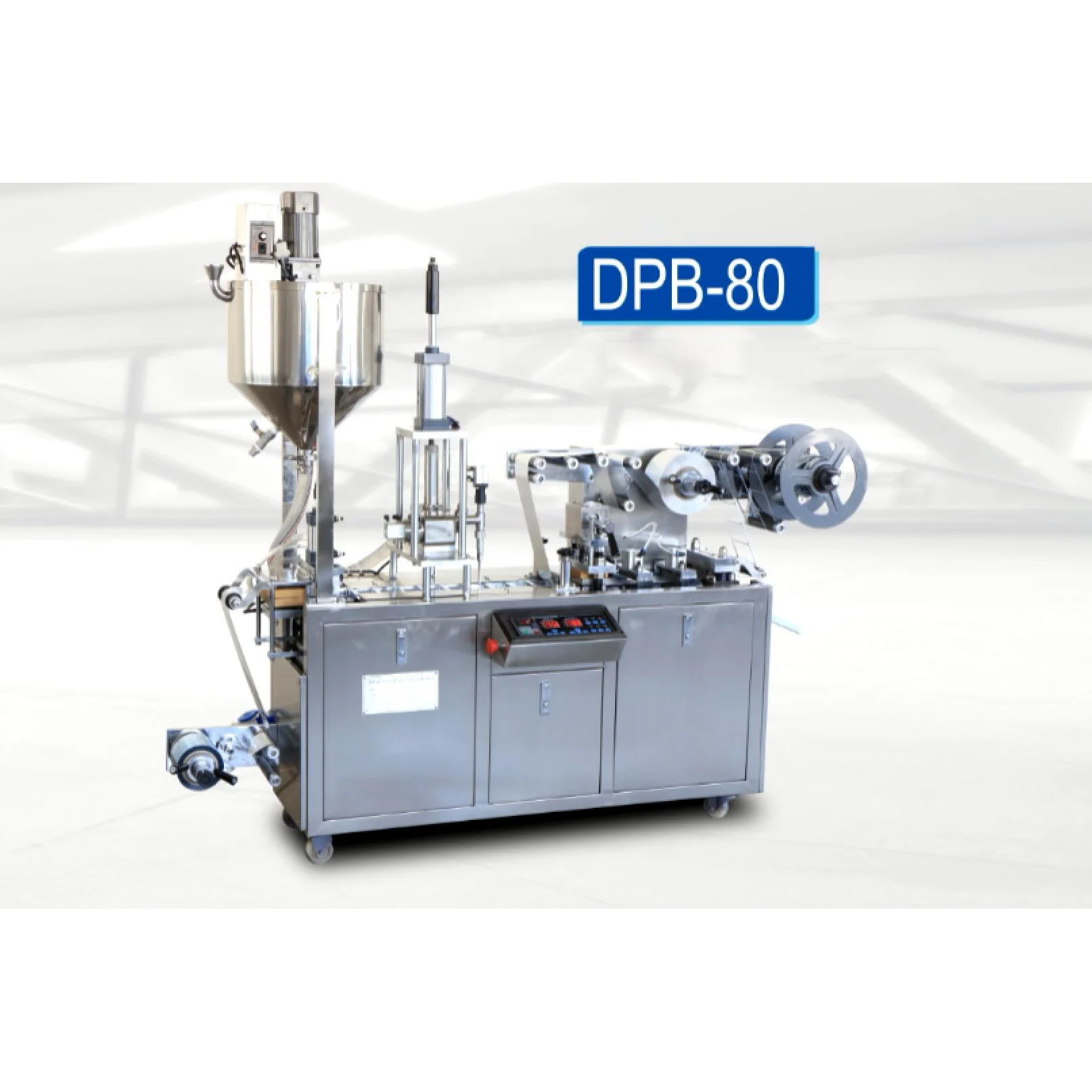 
DPB-80 Aluminum Plastic Mini Honey Butter Jam Chocolate liquid filler Automatic Blister Packing Machine 