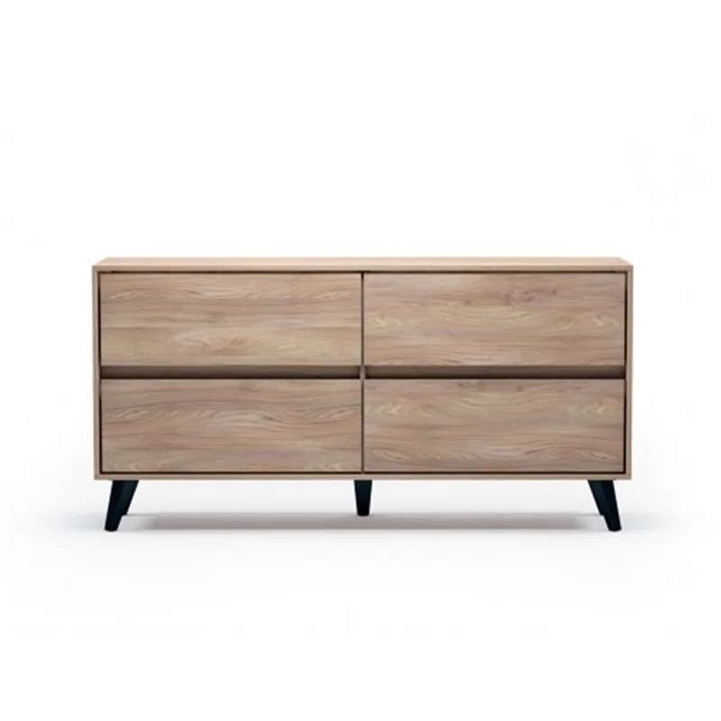 BIXONWOOD Modern Sideboard Cabinet High Gloss Wooden Sideboard Luxury Sideboard Wooden Chest Of Drawers File Cabinet