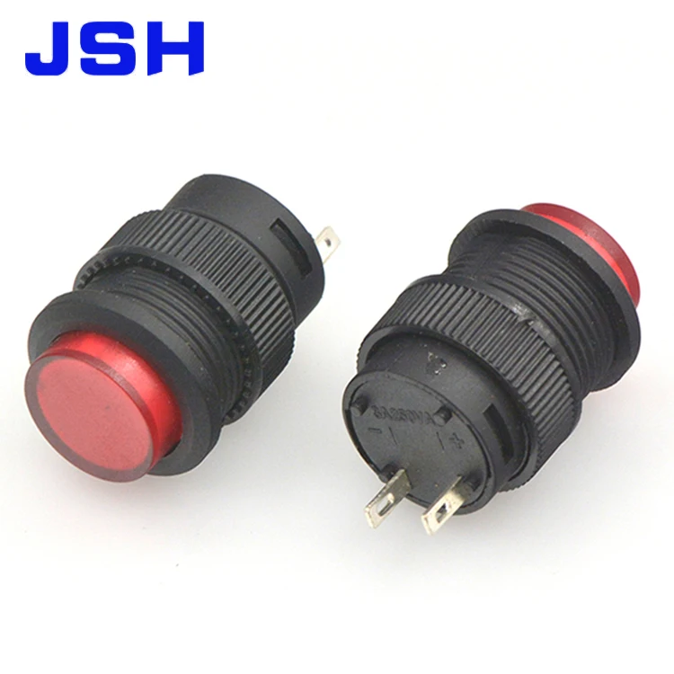 4PIN R16-503 Locking  N/O NO Switch Red Led 10A 12V Push Button