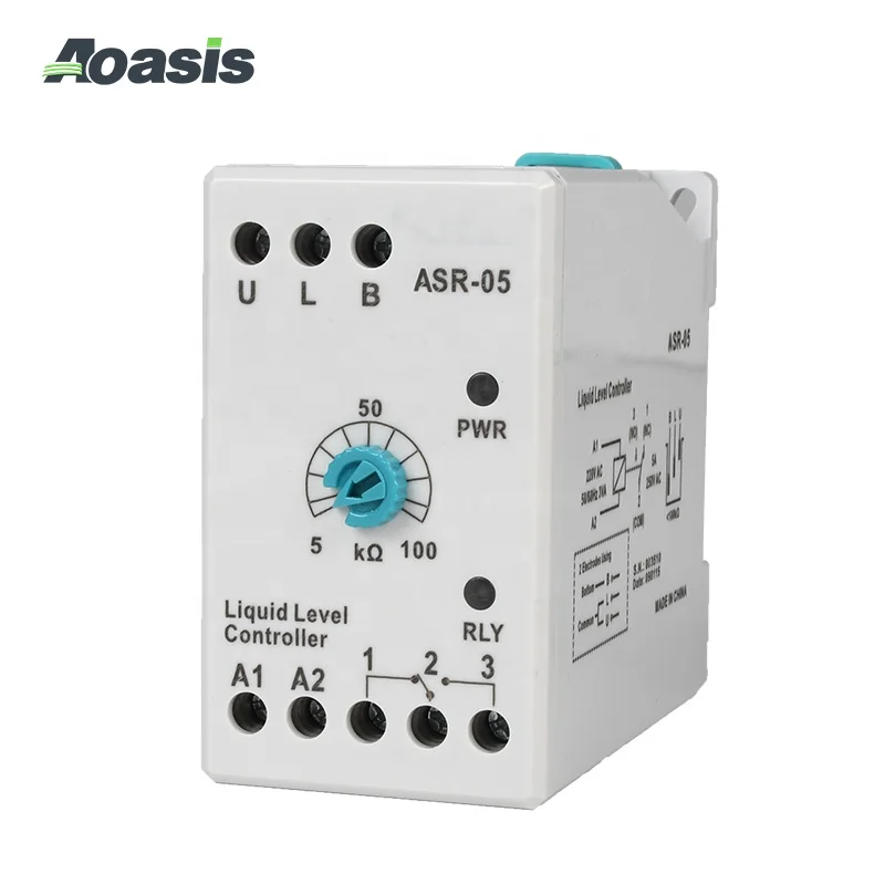 ASR-05 liquid water level control relay for controlling the discharge of tanks and wells motor protection relay