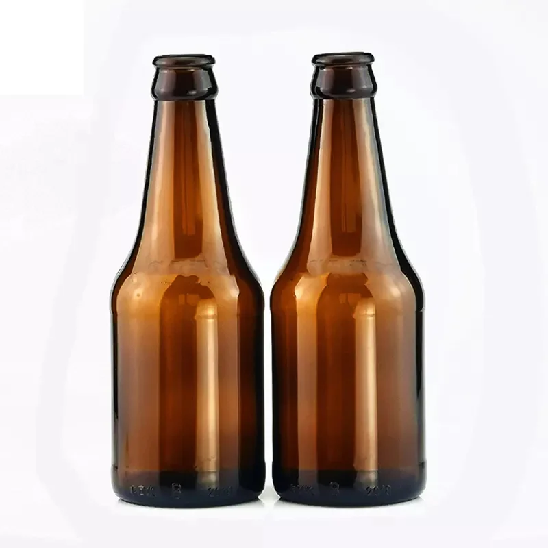 Empty amber dark brown beer glass bottle 250 ml 300 ml 330 ml 500 ml 650 ml 750 ml 1000 ml beer glass bottle