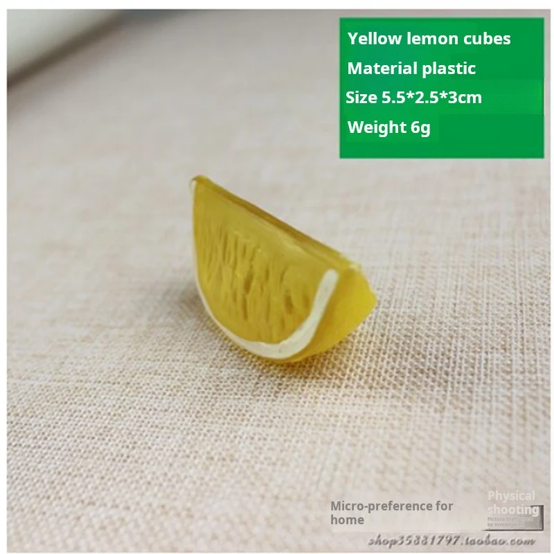 Premium Simulation Lemon Slices Decorative Fruit Pieces for Home Accents Props Collectibles and Toys