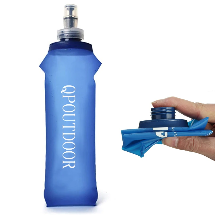 Trail Running Race Reusable Collapsible Folding TPU Water Bottle water soft flask
